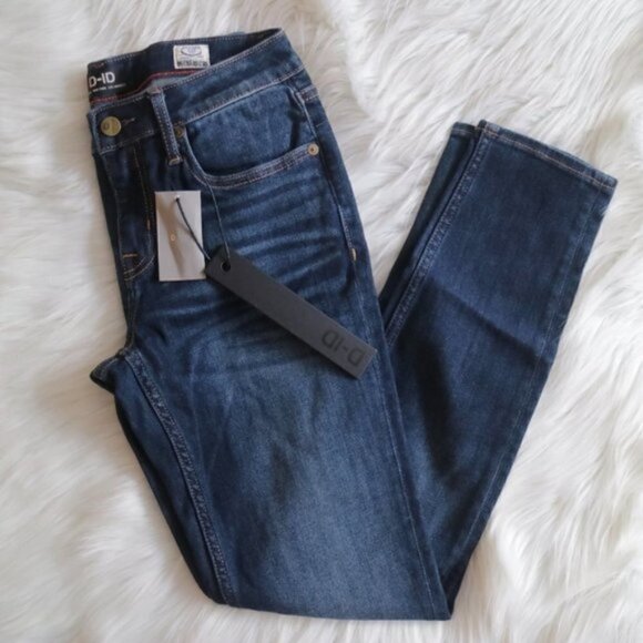 D-ID Blue Mid Rise Skinny Fit Ankle Jeans Size 28 - Picture 1 of 5